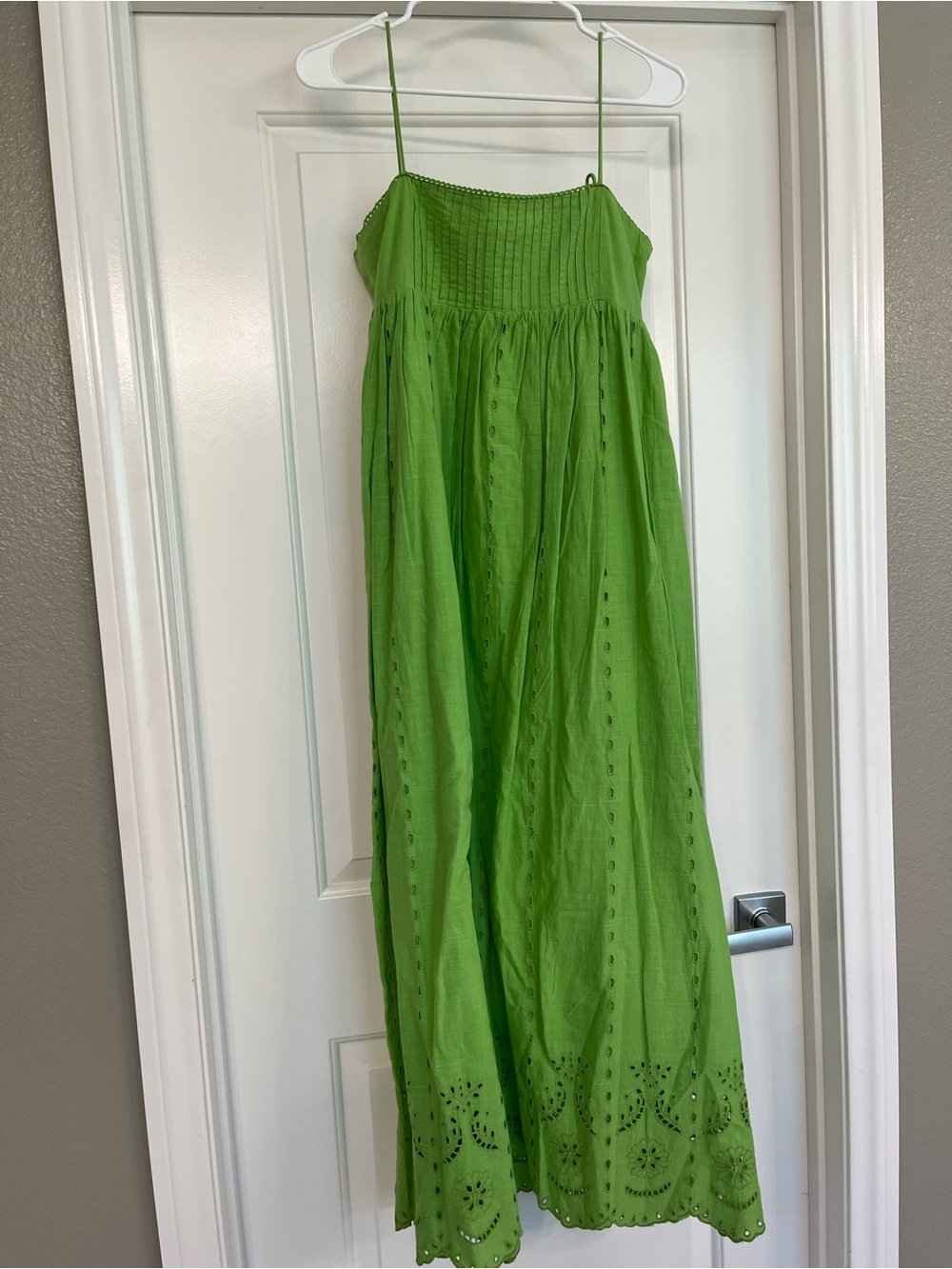 Zara Green Eyelet Maxi Dress - Picture 4 of 5